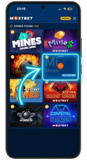 Mines Game in the casino library